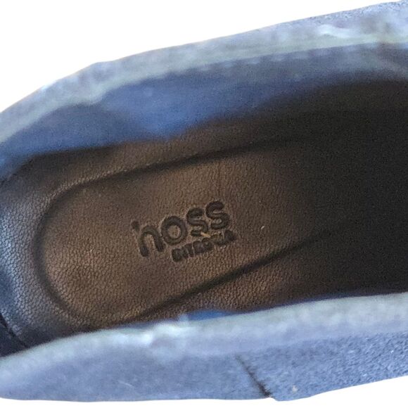 Hoss Blue Suede Lether Size 39, 8.5 Zip Heel Ankle Boot Spain Luxury Old Money - Picture 9 of 9